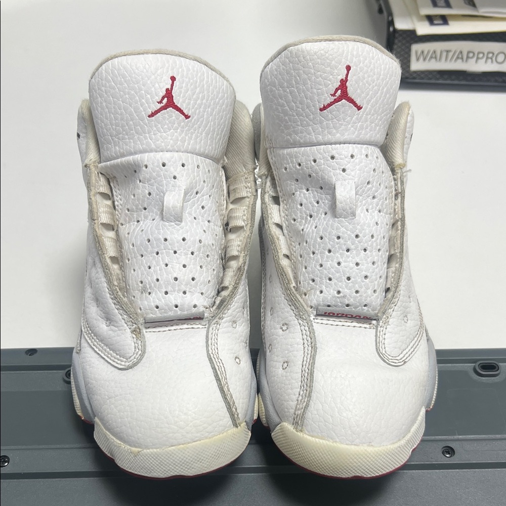 Jordan Kids White and Red Sneakers